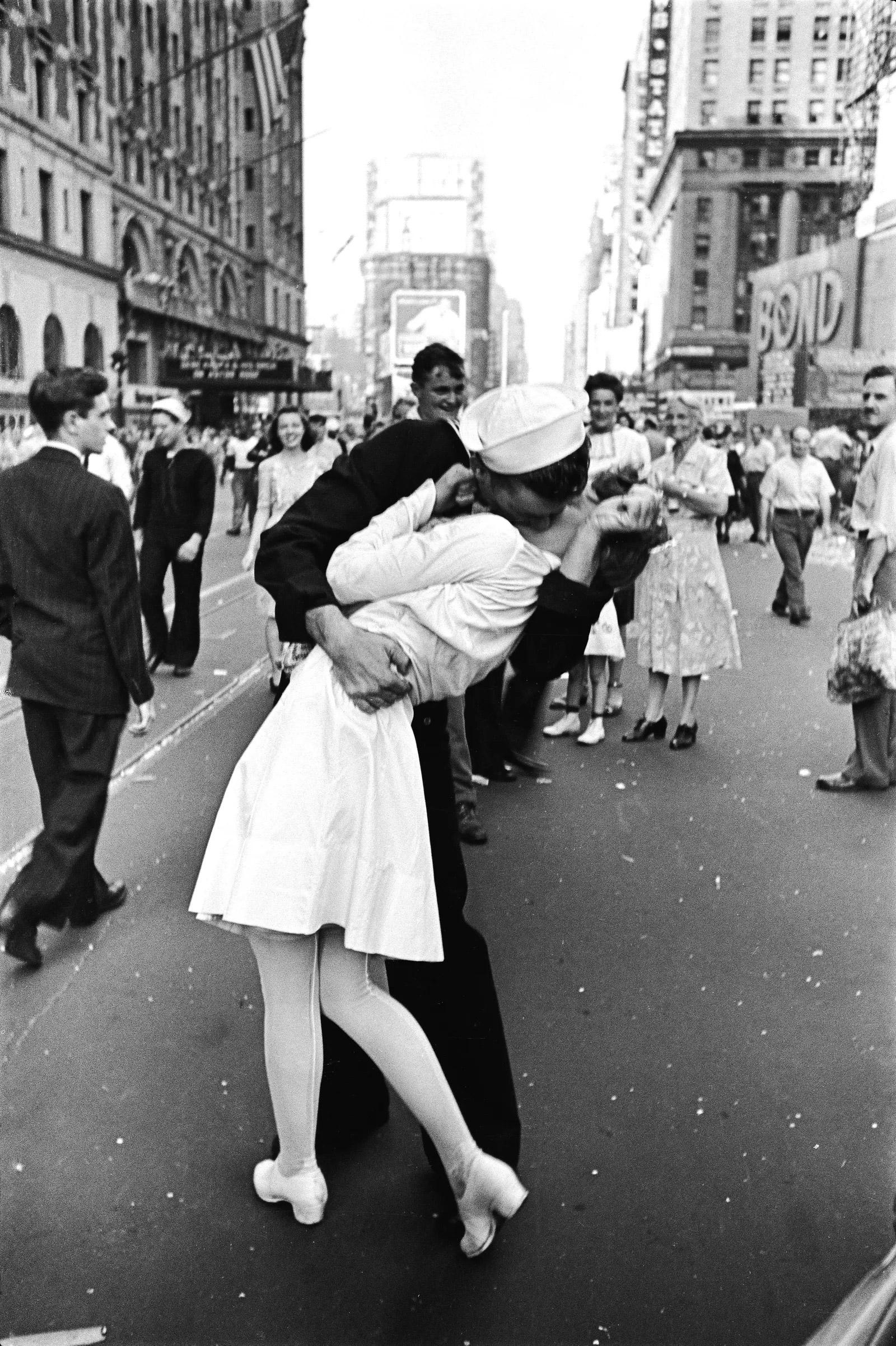 V-J Day in Times Square is a photograph by Alfred Eisenstaedt V-J Day in Times Square is a photograph by Alfred Eisenstaedt